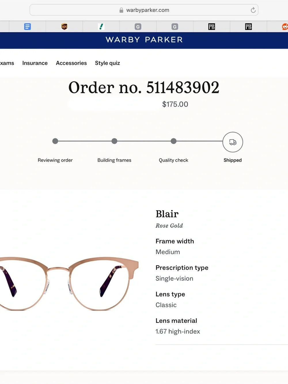 Warby Parker Blair Glasses